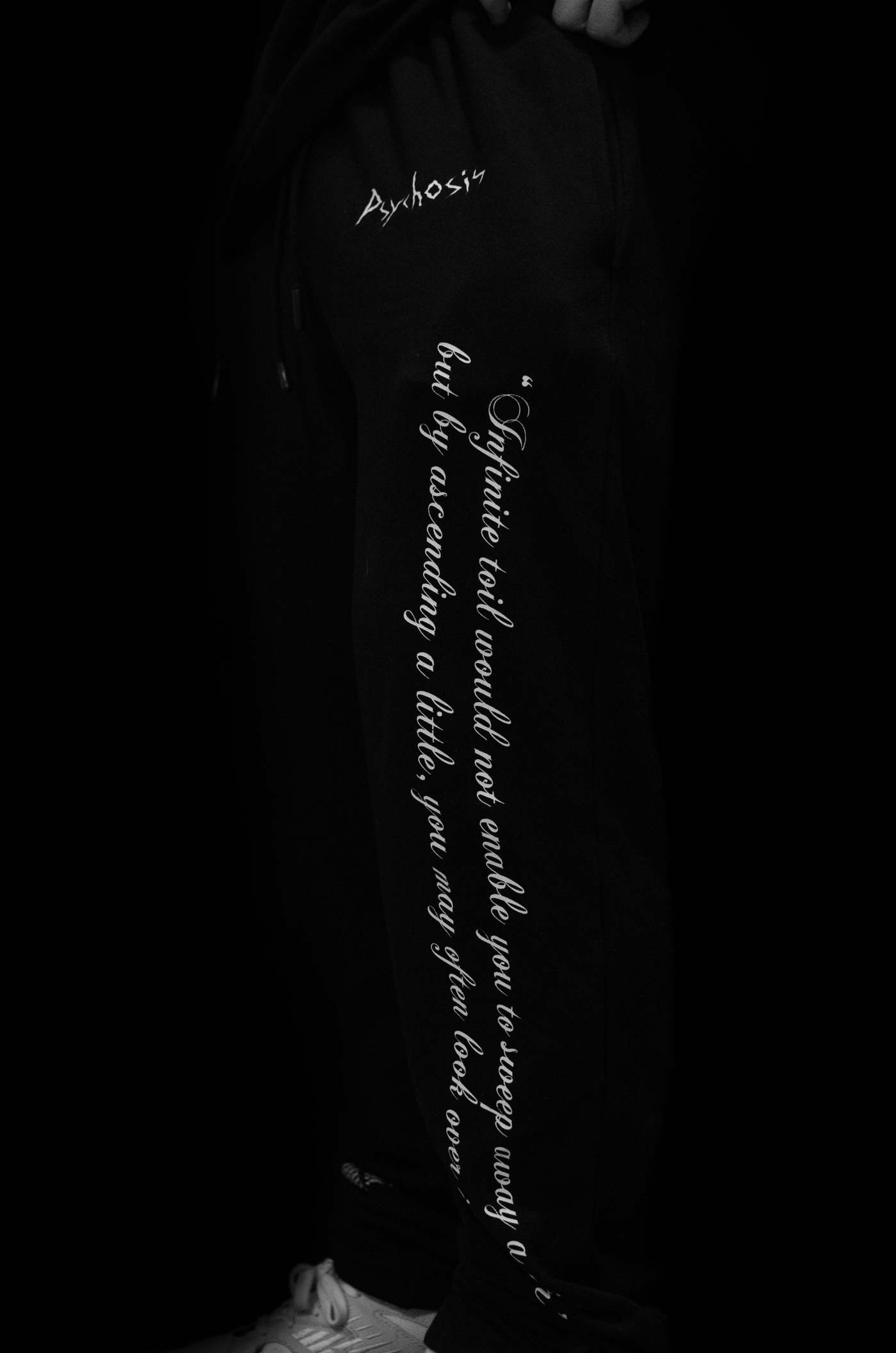 "Ascension" Cuffless Joggers in Black